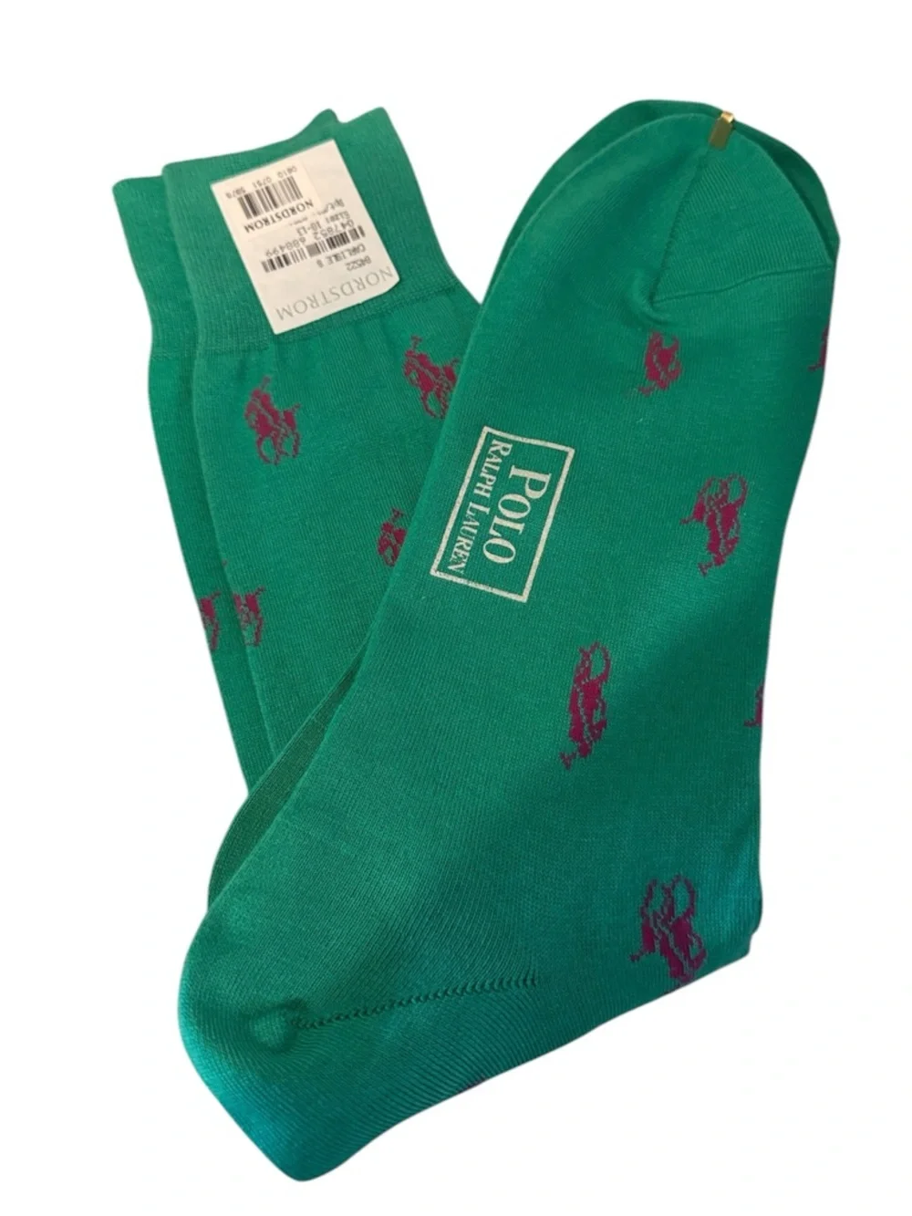 Polo Ralph Lauren Green Pony Logo‎ Dress Socks NWT Size 10-13 Nordstrom